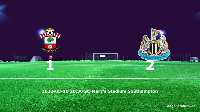 Southampton mot Newcastle United tidslinje och laguppställning