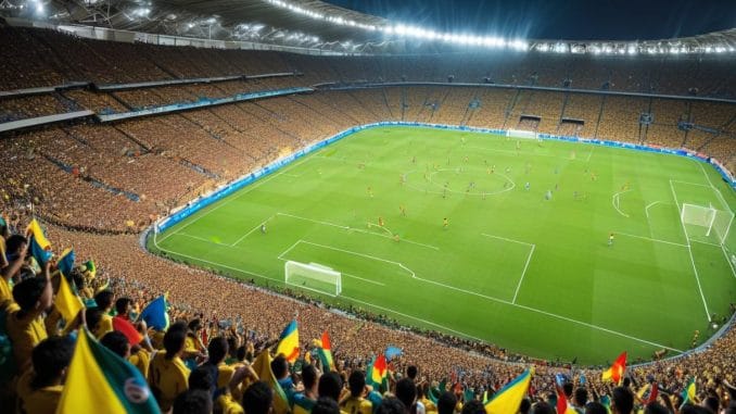 Spännande poängställningar i Conmebol illustration