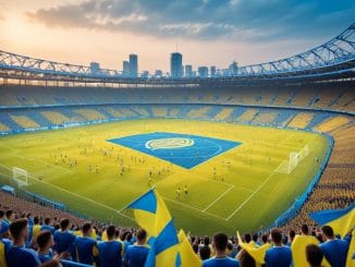 Ukraina fotboll illustration