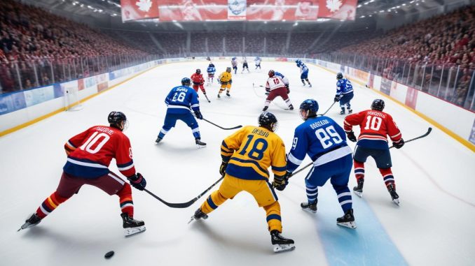 U18-hockey i hög fart – se framtidens stjärnor illustration