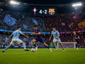 Så står poängställningen mellan Celta Vigo och FC Barcelona illustration