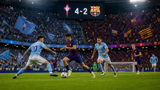 Så står poängställningen mellan Celta Vigo och FC Barcelona Så står poängställningen mellan Celta Vigo och FC Barcelona illustration